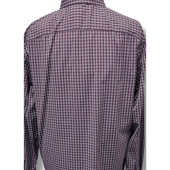 Untuckit Mens Vigneti Large Check Plaid Button-Down Shirt Nylon/Elastane - Picture 5 of 10
